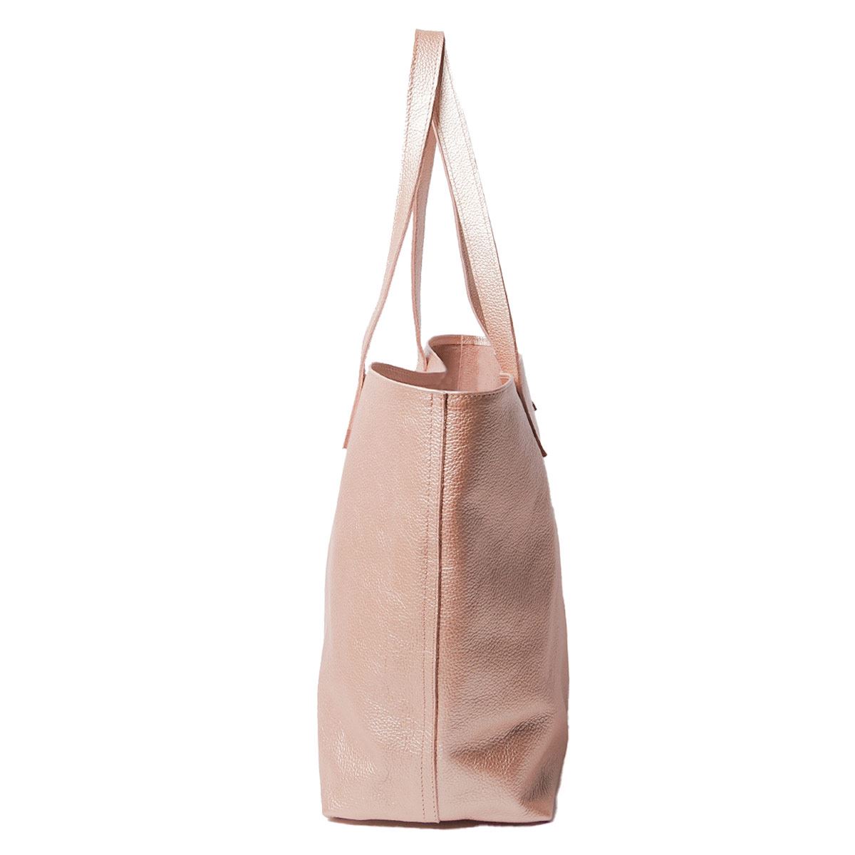 Bolsa tote  lisa de piel  Zuio color oro rosa