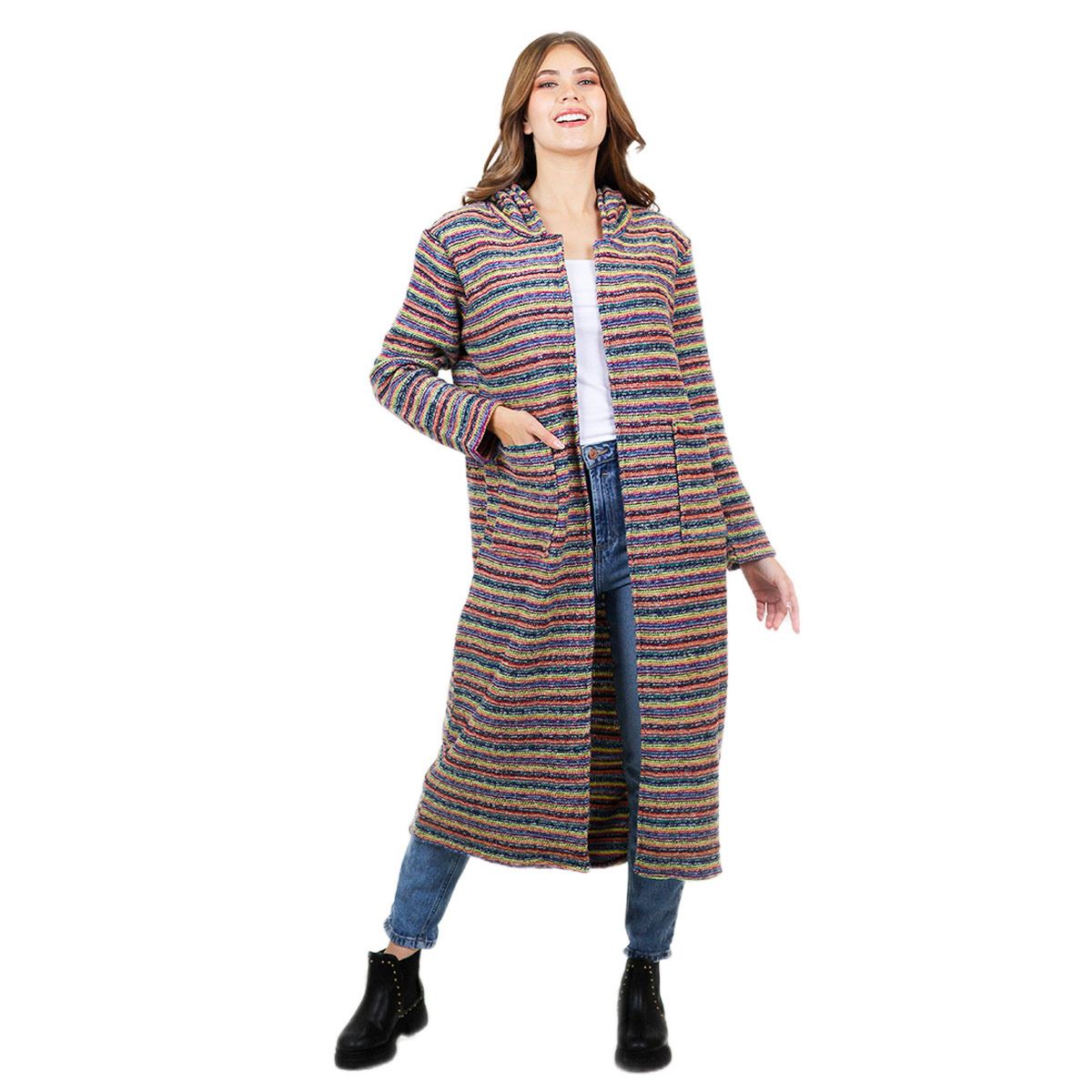 Abrigo Zuio largo-multicolor