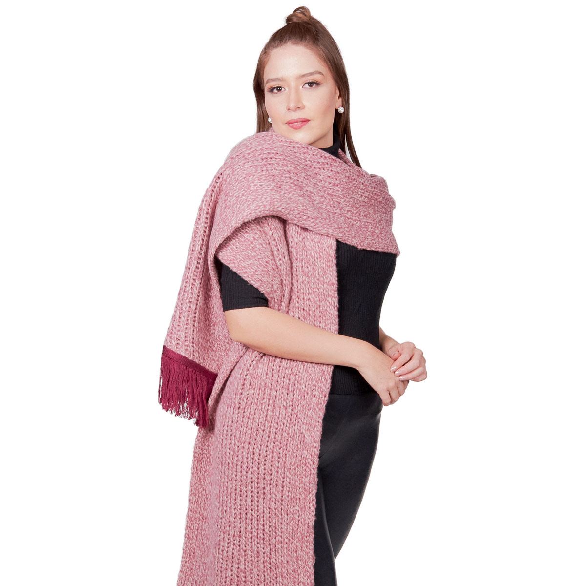 Bufanda maxi Zuio jaspe malva