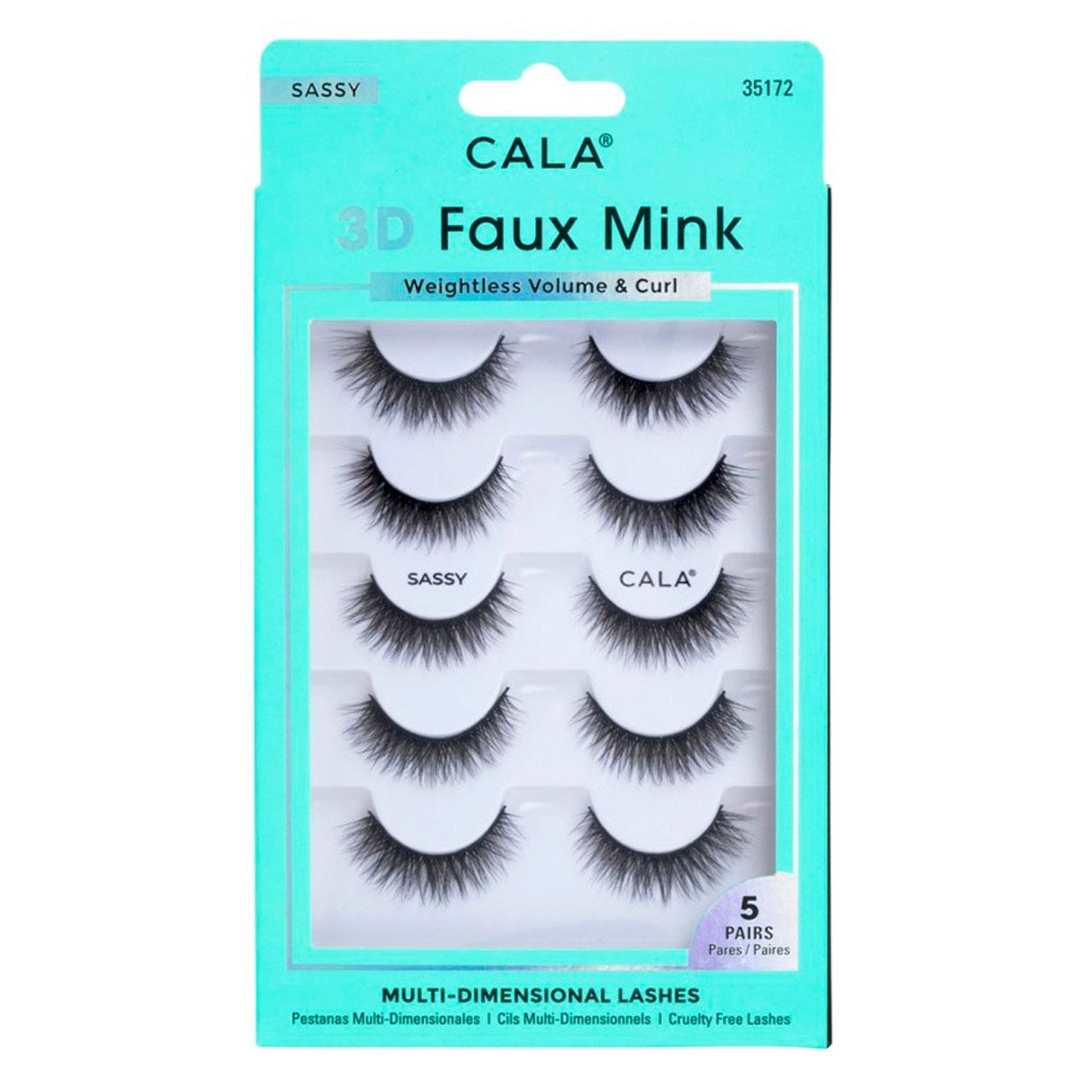 Pestañas Postizas 3D Faux Mink Sassy 5 pares