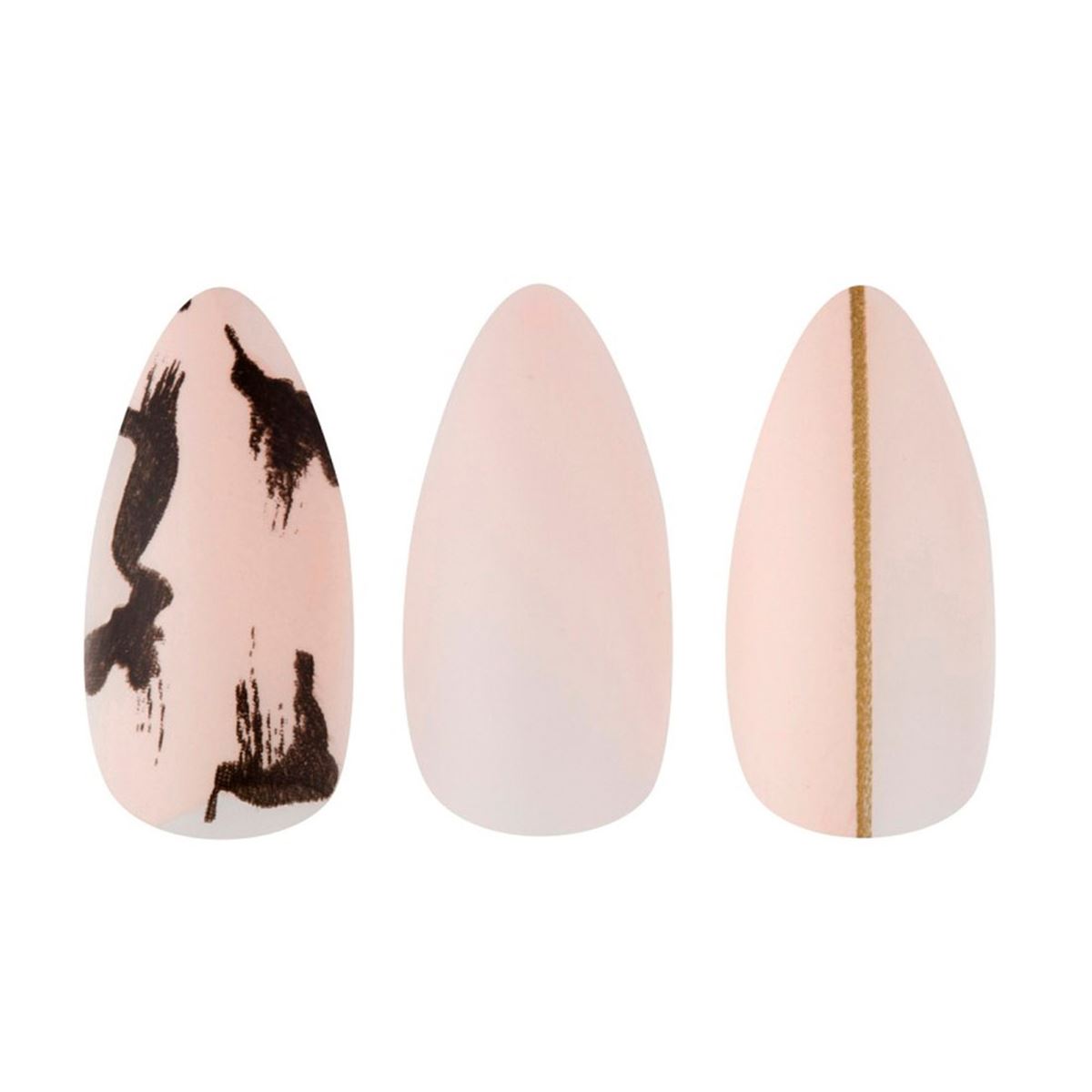 Kit Uñas Postizas Nail Creations Lux Stiletto Abstracto 24 piezas