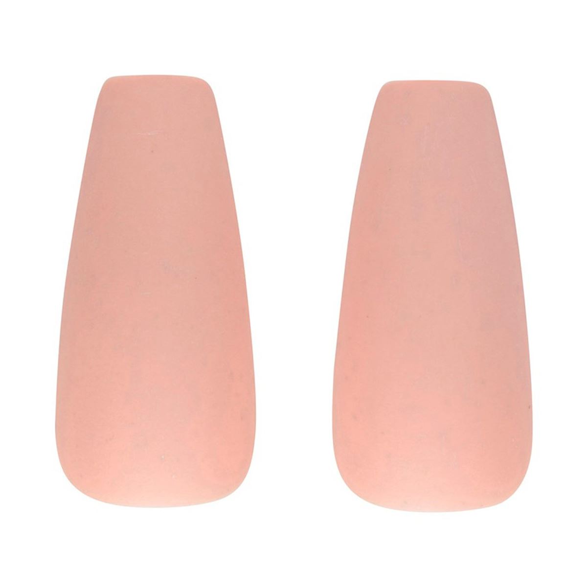 Kit Uñas Postizas Medium Coffin Nude Matte 24 piezas