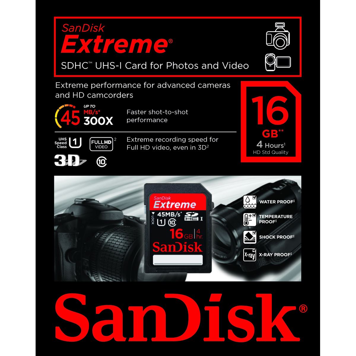 Tarjeta Sandisk Sdhc 16gb Cls10 Ext