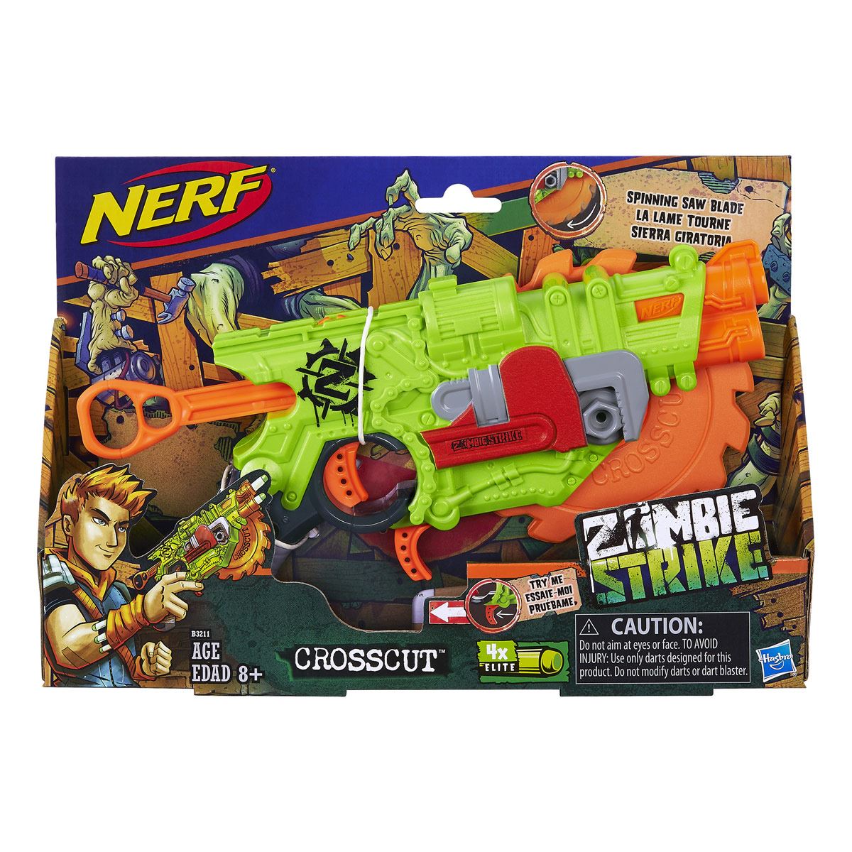 Lanzador Nerf Zombie Strike Crosscut