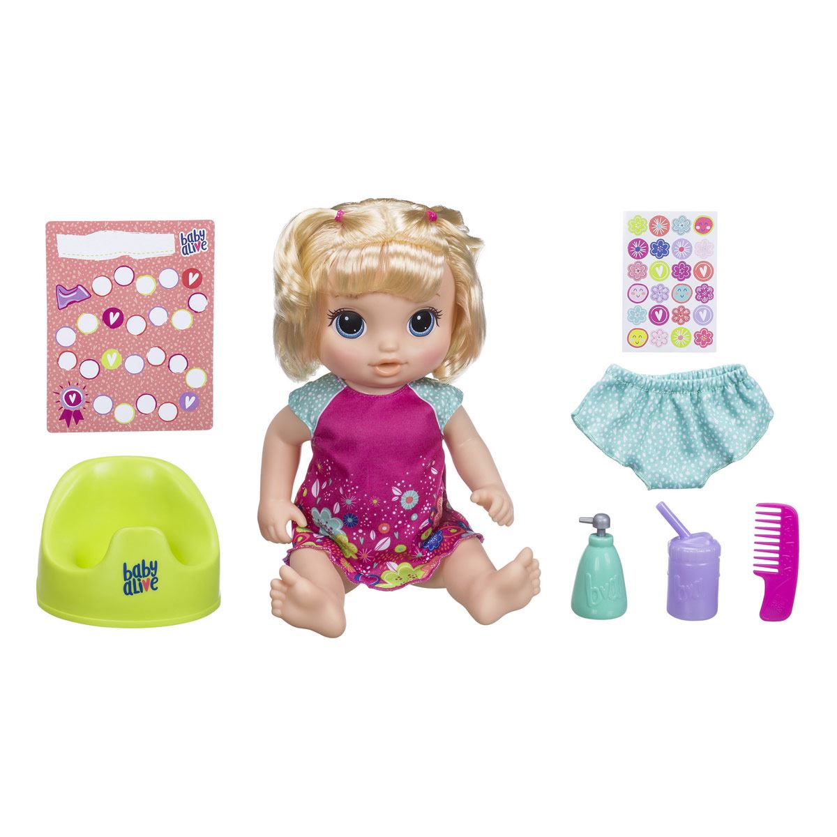 Baby Alive Bebé Va al Baño Muñeca Rubia