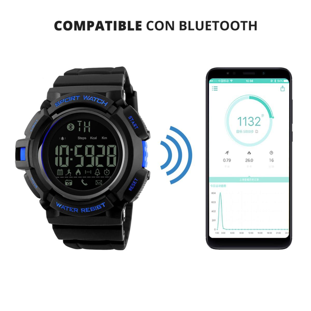 Smartwatch Skmei Deportivo Negro