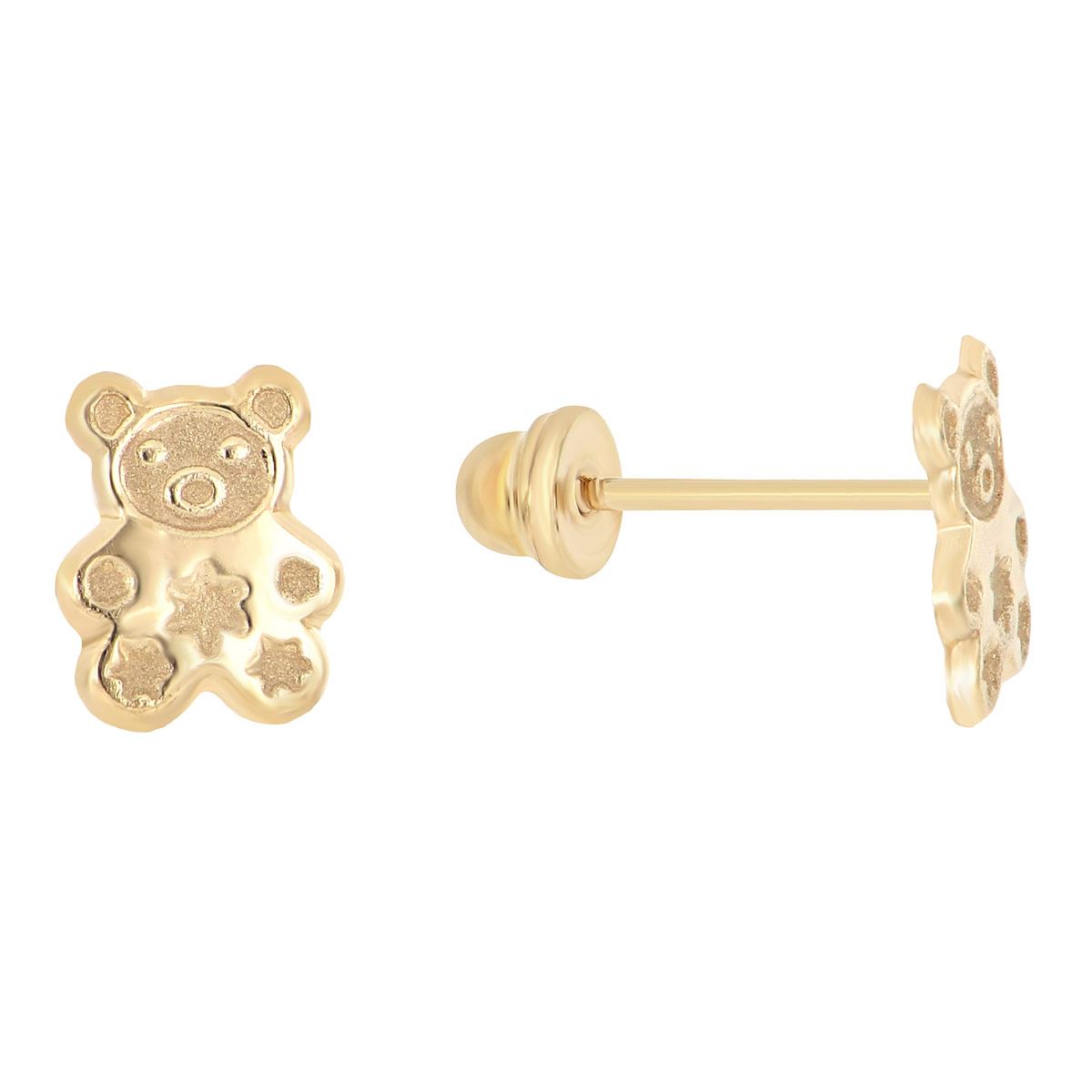 Broqueles HERS Oso Dulce en Oro de 14 K