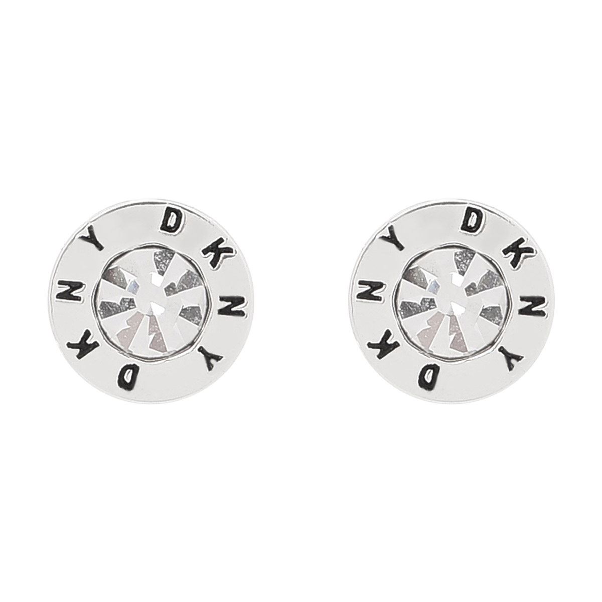 Aretes de Aleación de metales Plateado tipo Botón DKNY