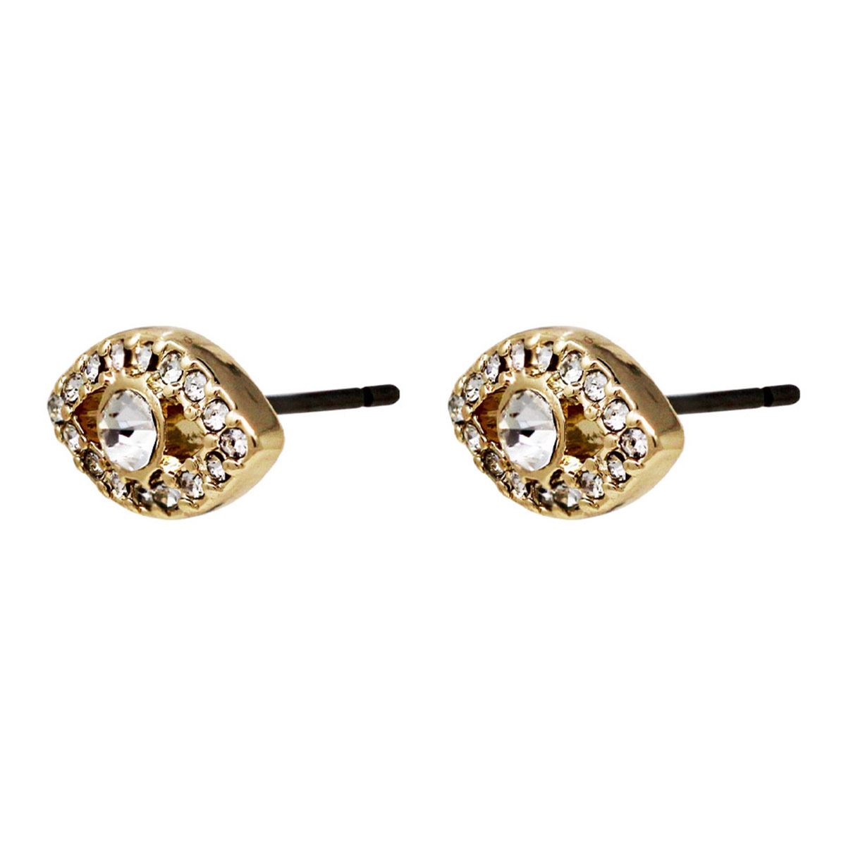 Aretes de Aleación de metales Dorado tipo Botón DKNY