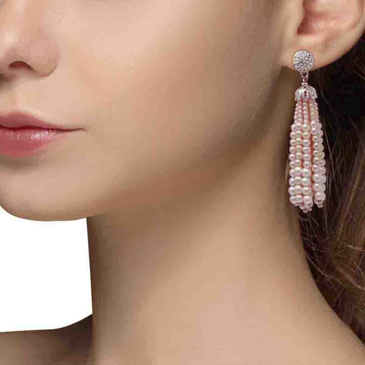 Aretes de Aleación de metales Oro rosa tipo Colgante Youre Invited