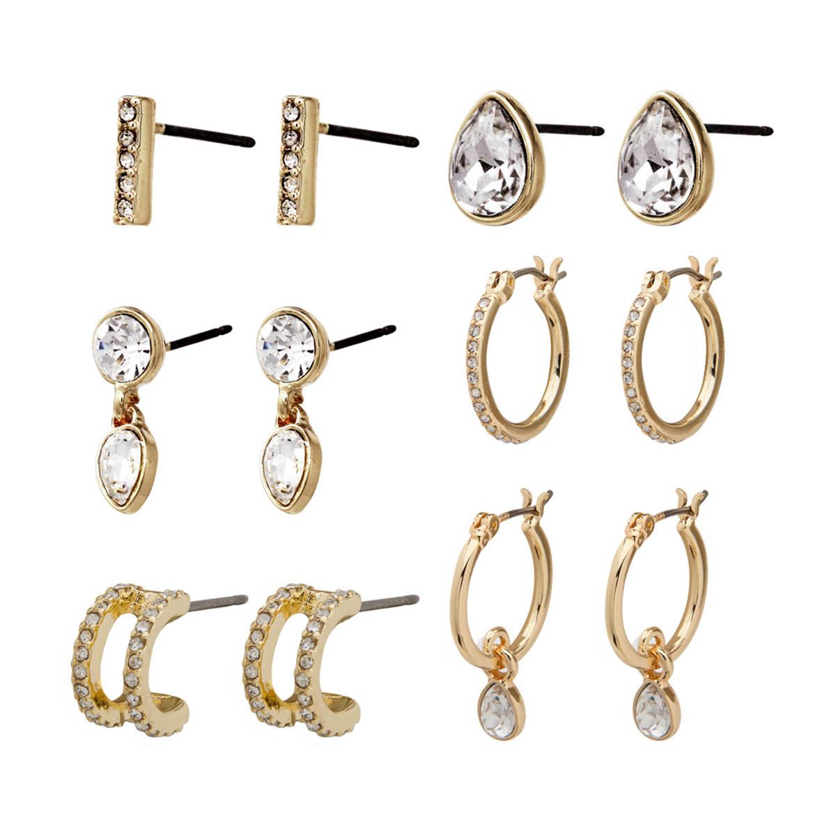 Aretes de Aleación de metales Dorado tipo Sencillo Nine West