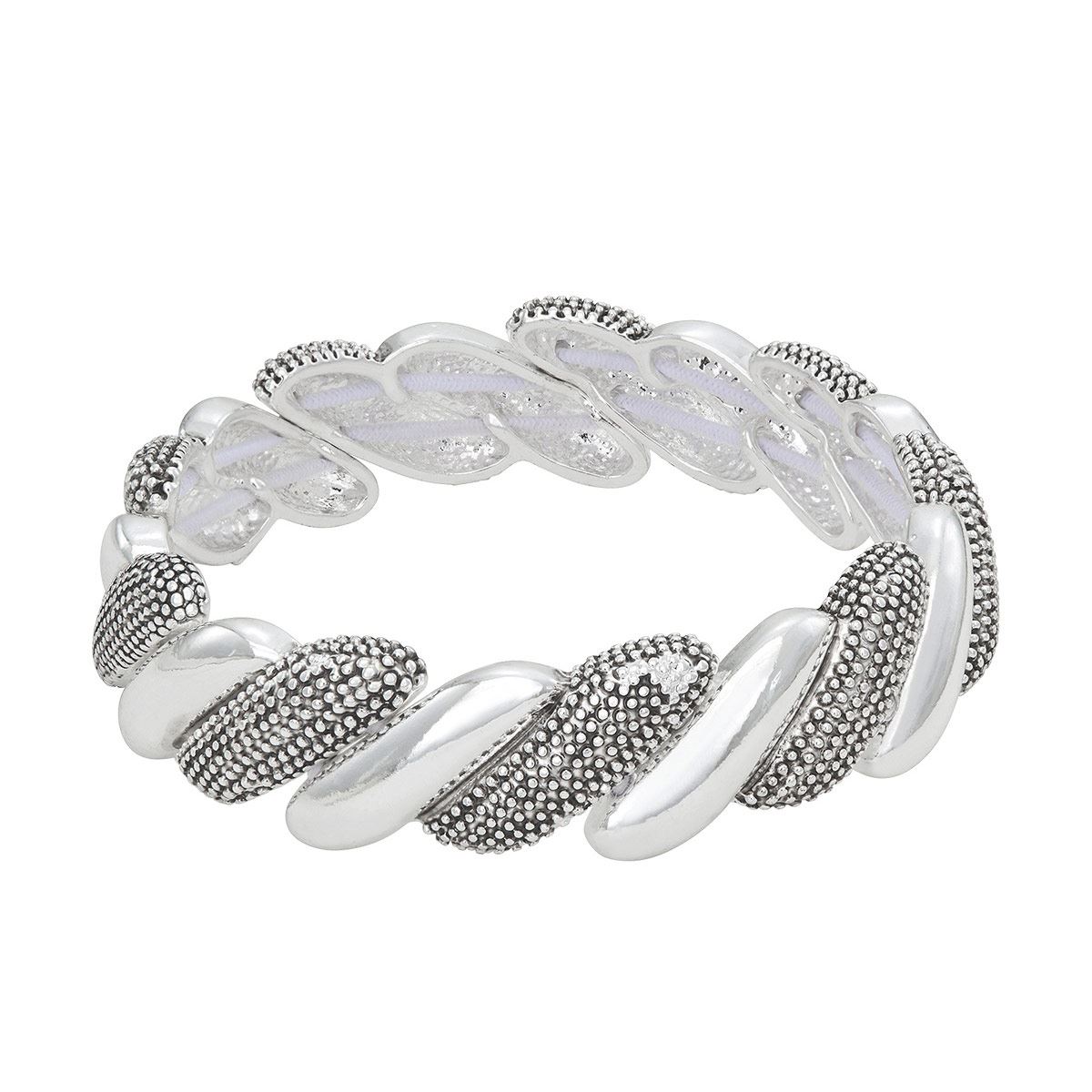 Pulsera Plata Napier Tipo Sencilla Stretch