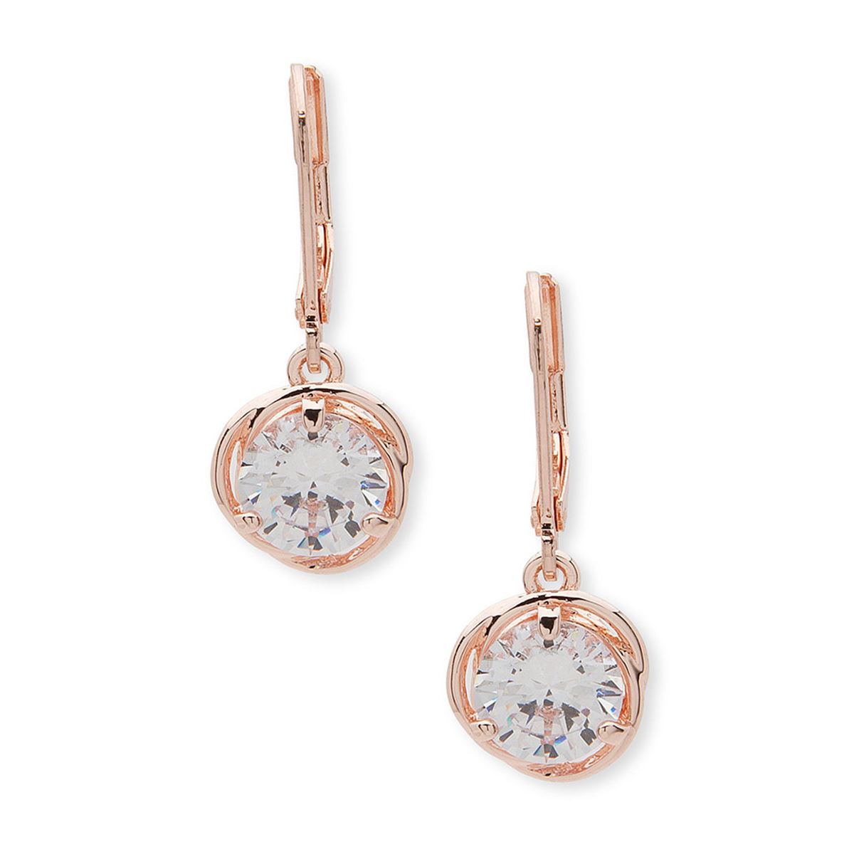 Aretes Rose Gold con Colgantes de Circonia Napier