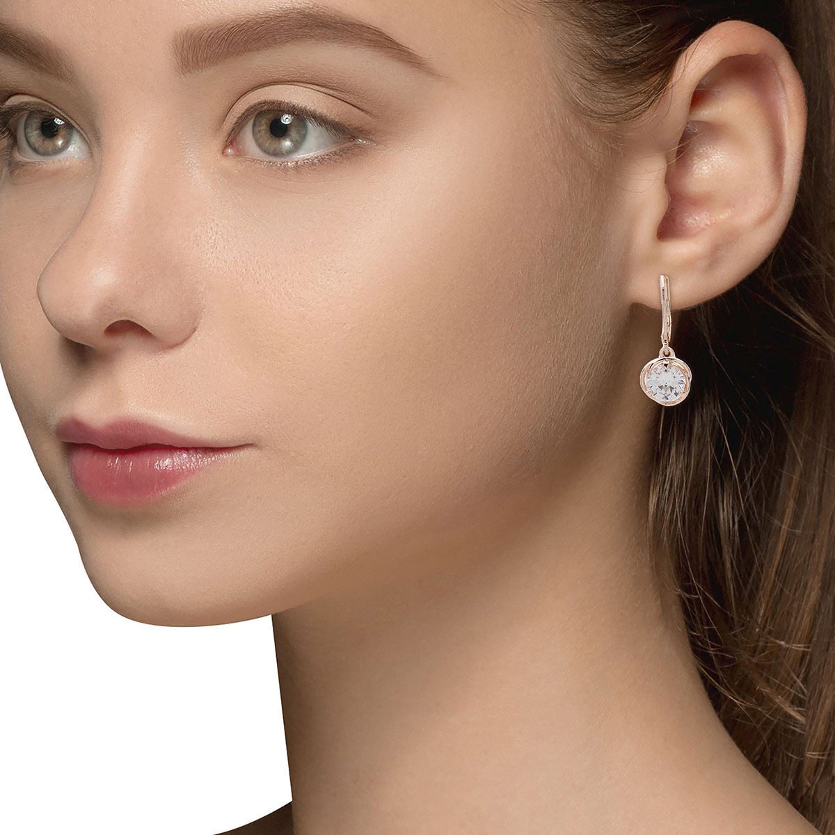 Aretes Rose Gold con Colgantes de Circonia Napier