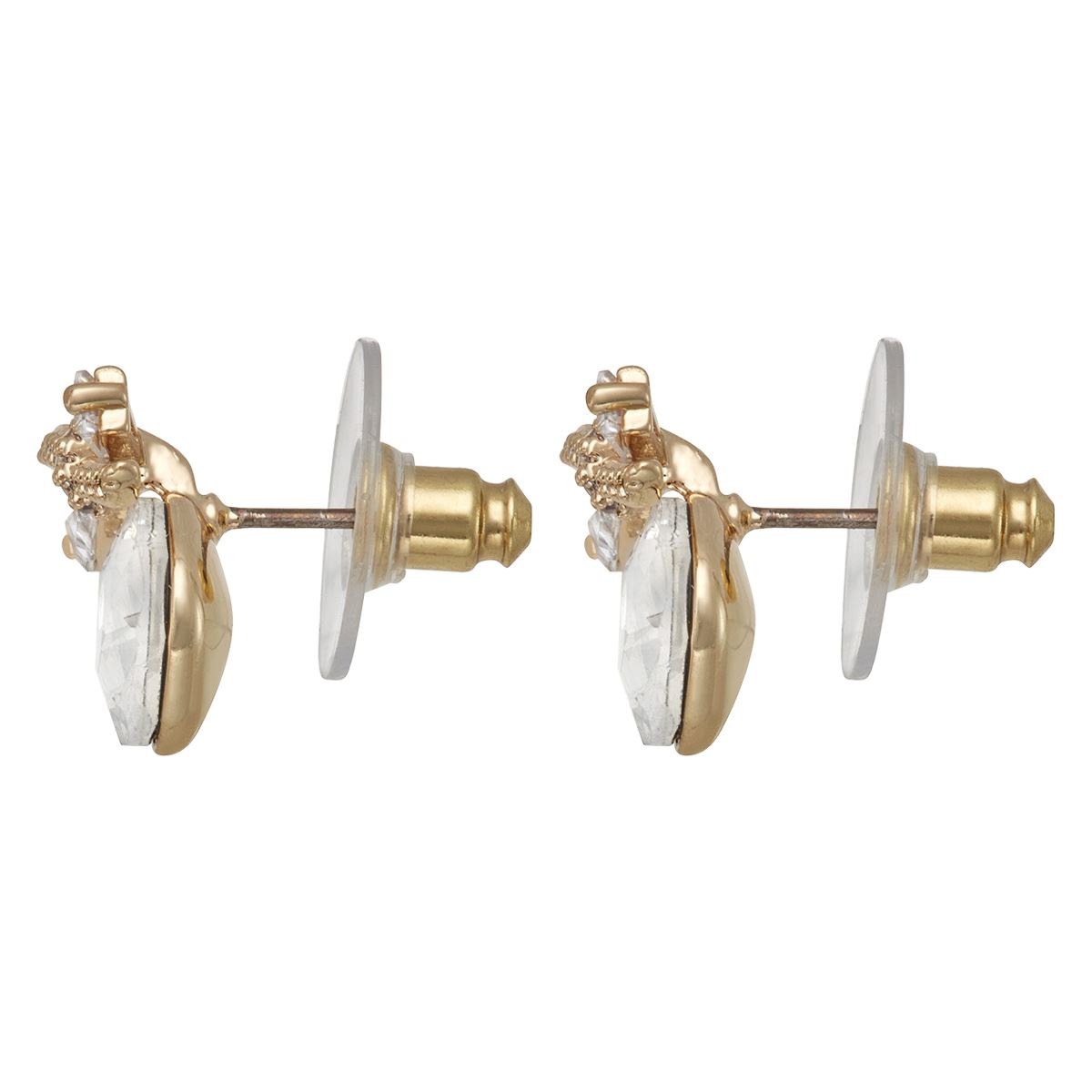 Aretes Tipo Botón con Incrustaciones de Zirconia Cúbica Napier