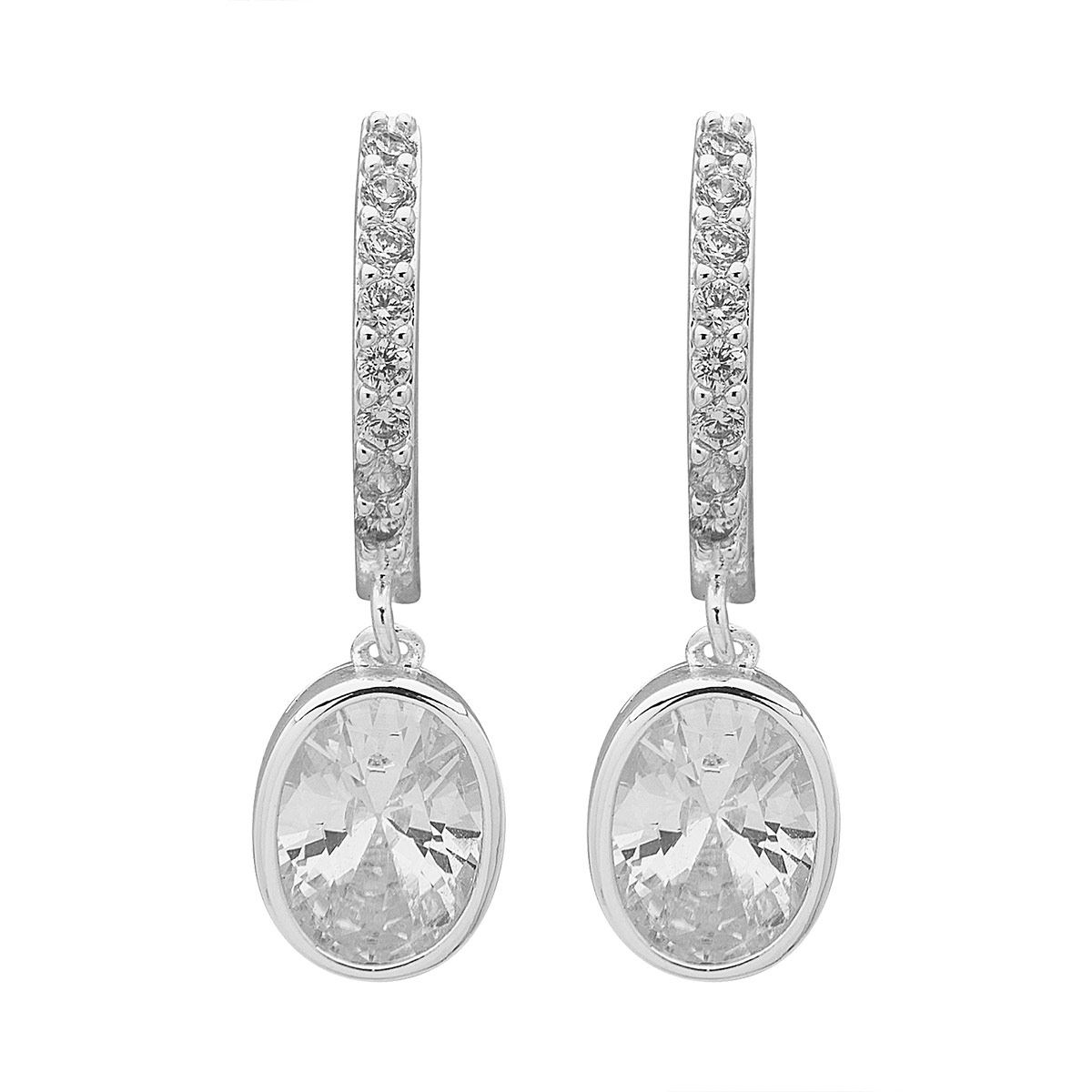 Aretes Tipo Colgante Piedra Ovalada Anne Klein