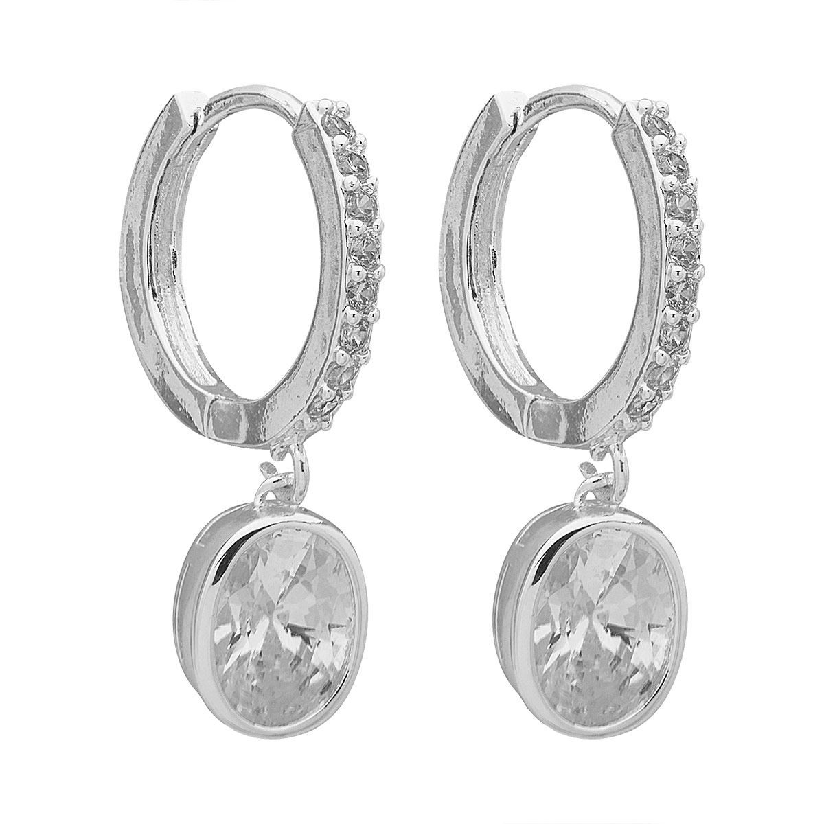 Aretes Tipo Colgante Piedra Ovalada Anne Klein