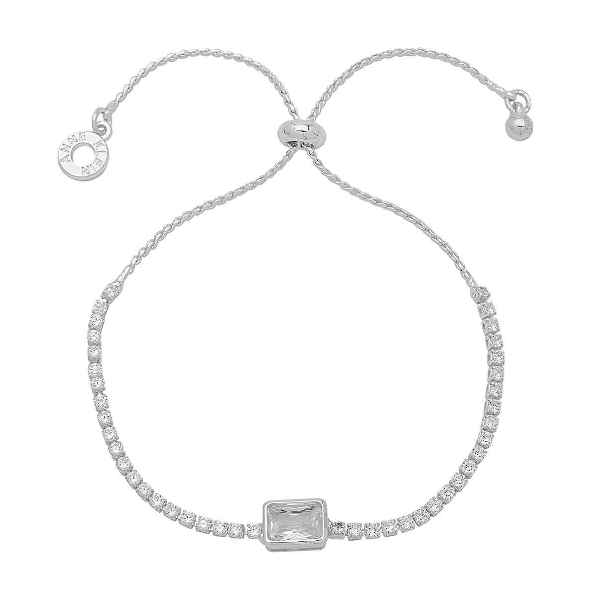 Pulsera Ajustable Piedra Cuadrada Anne Klein