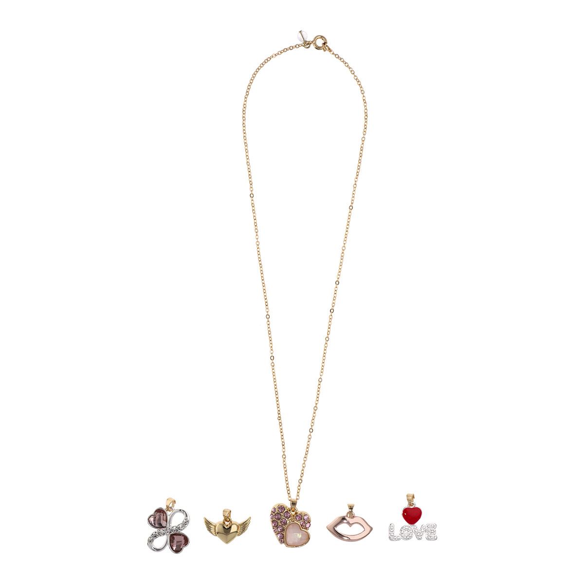 Collar Corto Cadena Sencilla con Charms Siluetas 14 de febrero Napier