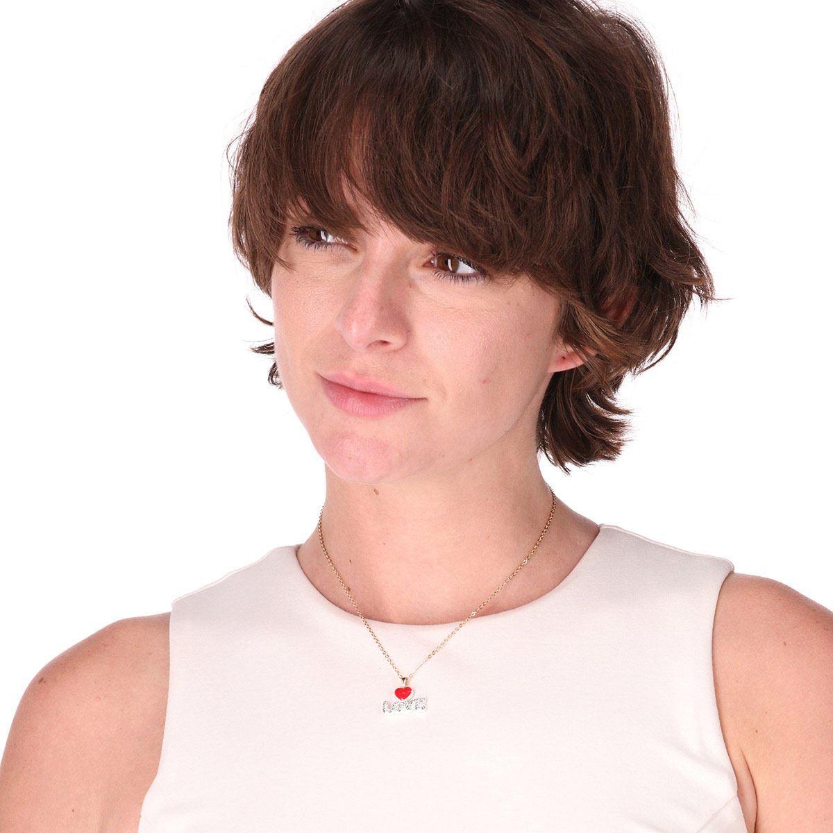 Collar Corto Cadena Sencilla con Charms Siluetas 14 de febrero Napier