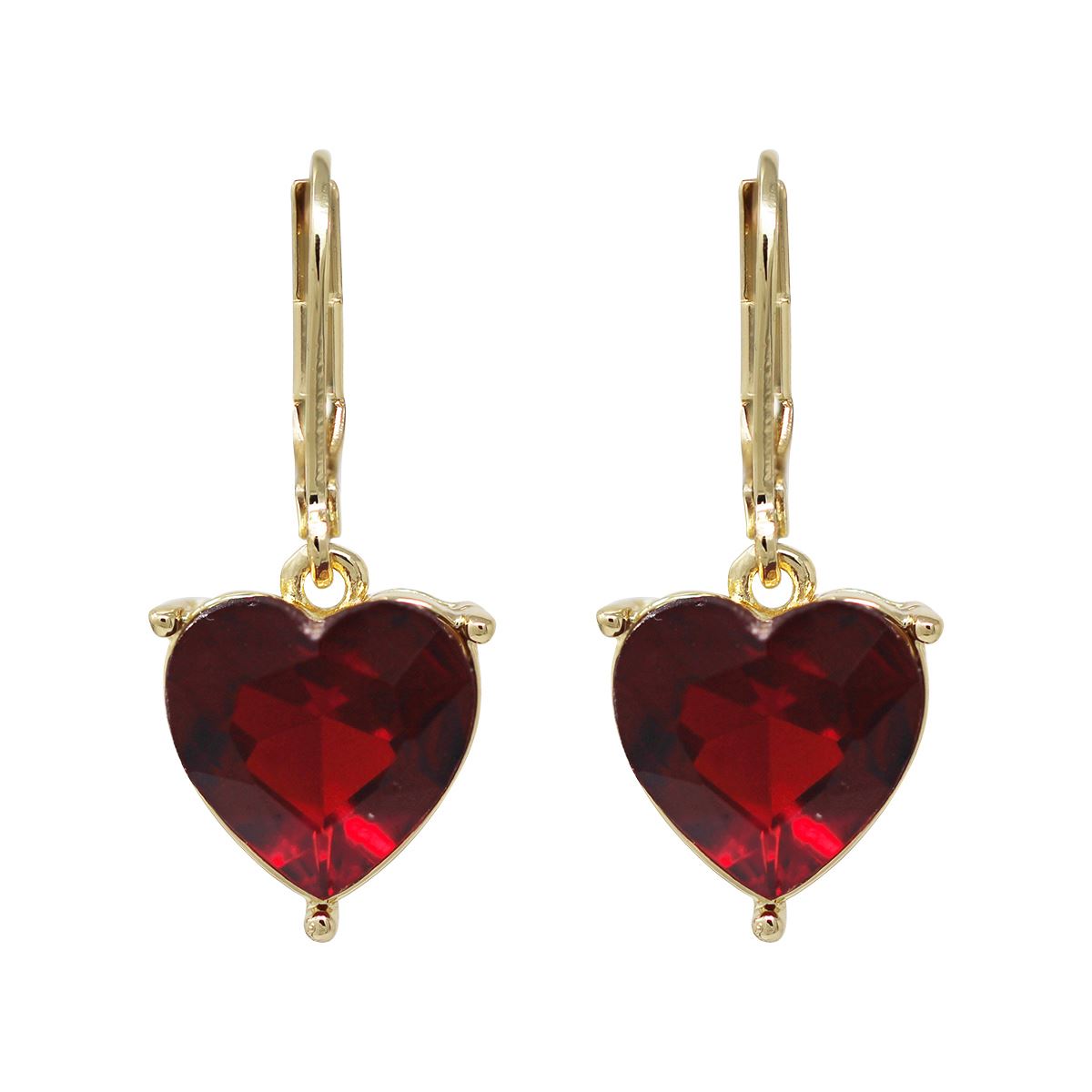 Aretes Colgantes Corto en Forma de Corazón Napier