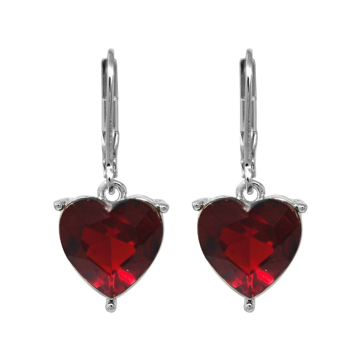 Aretes Colgantes Cortos en Forma de Corazón Napier