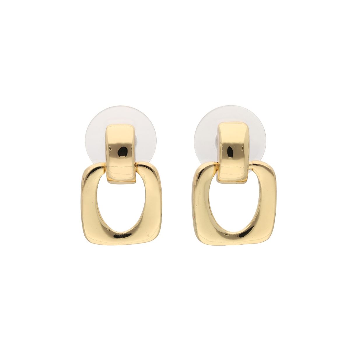 Aretes Tipo Botón con Minicolgante de Aldaba Napier