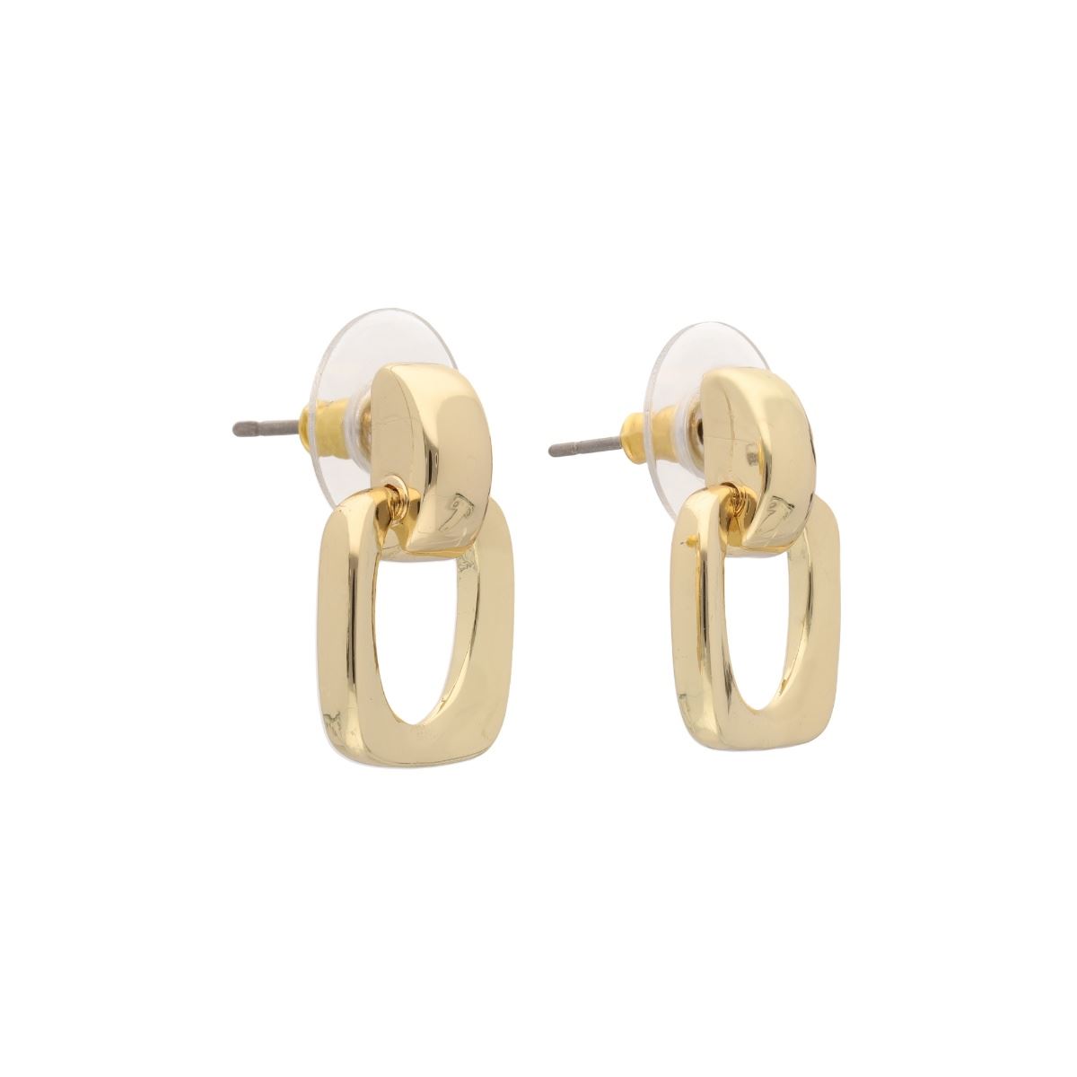 Aretes Tipo Botón con Minicolgante de Aldaba Napier