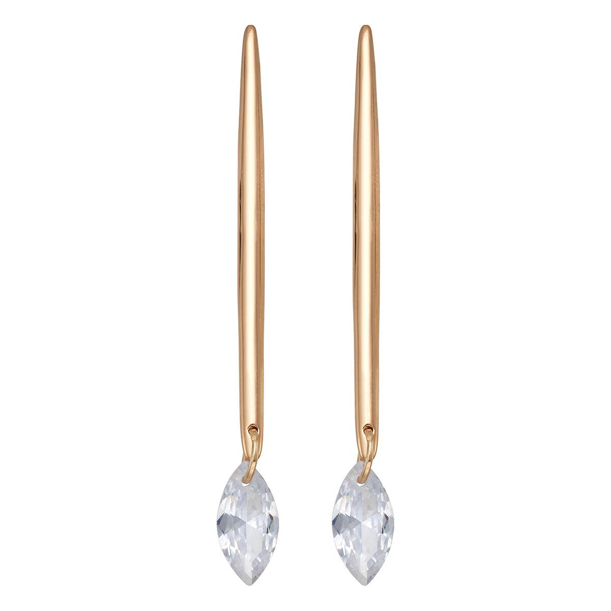 Aretes Largos con Detalles de Cristal Corte Marquesa Nine West