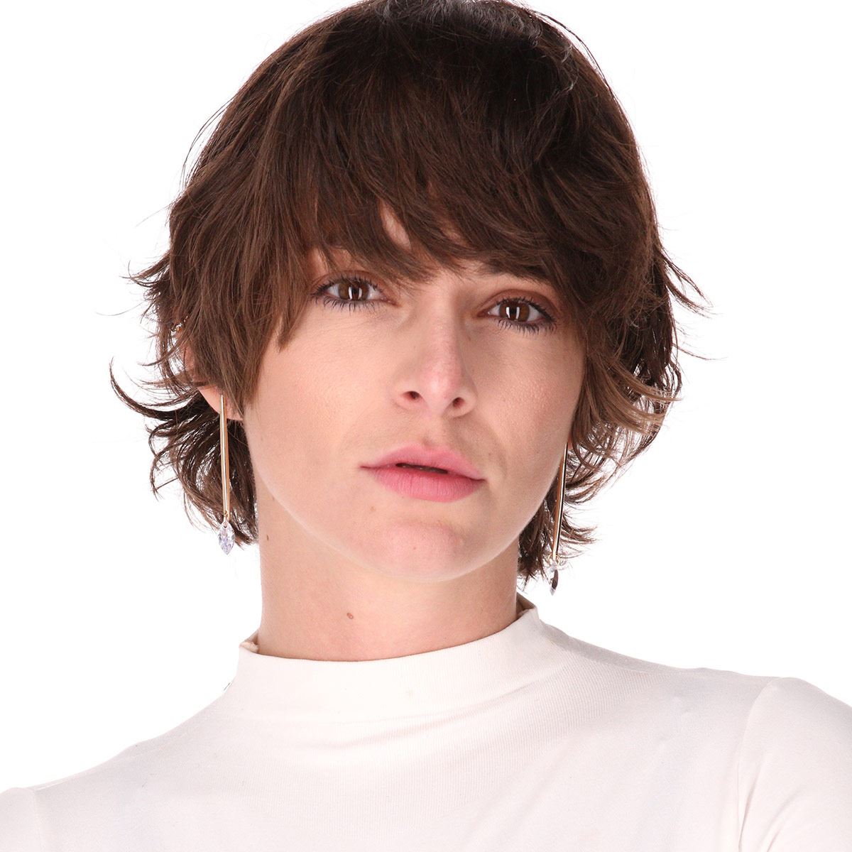 Aretes Largos con Detalles de Cristal Corte Marquesa Nine West