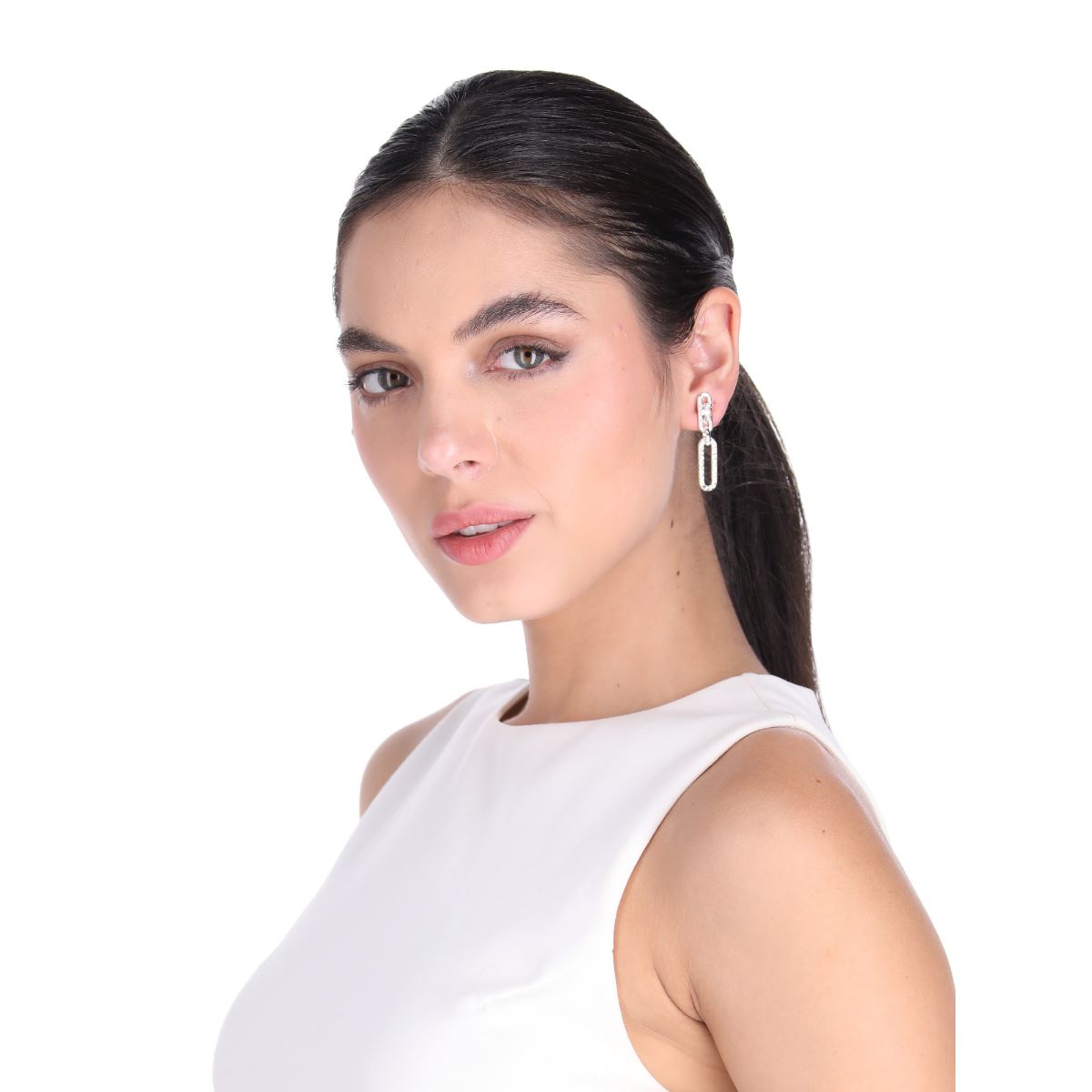 Aretes Colgante Forma de Clip Anne Klein