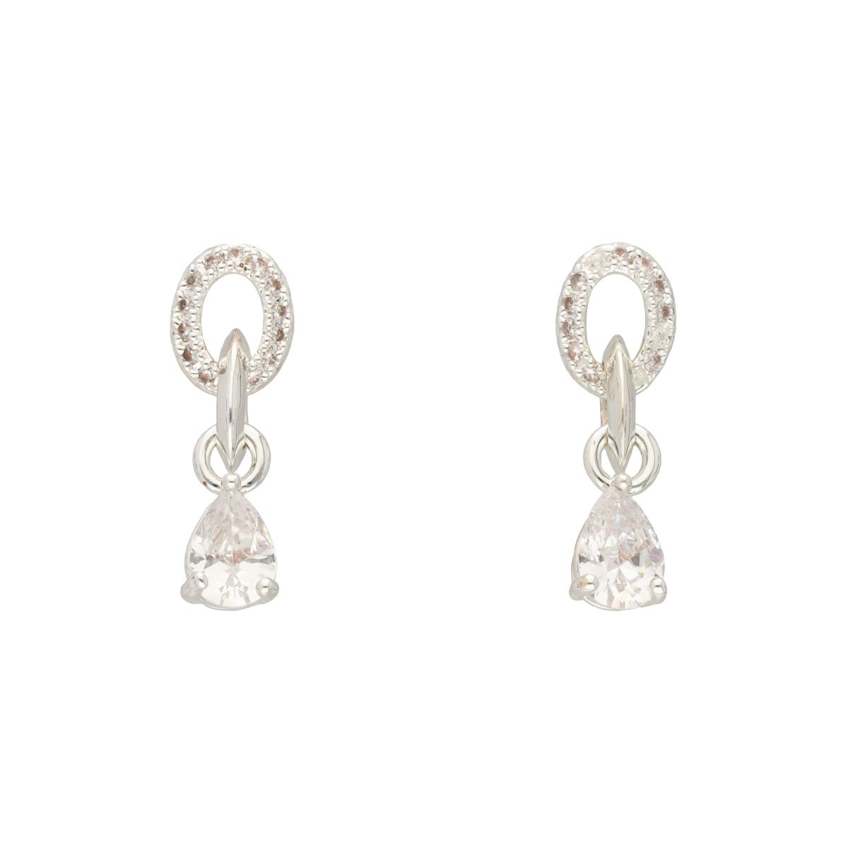 Aretes Tipo Botón con Incrustaciones de Zirconia Anne Klein