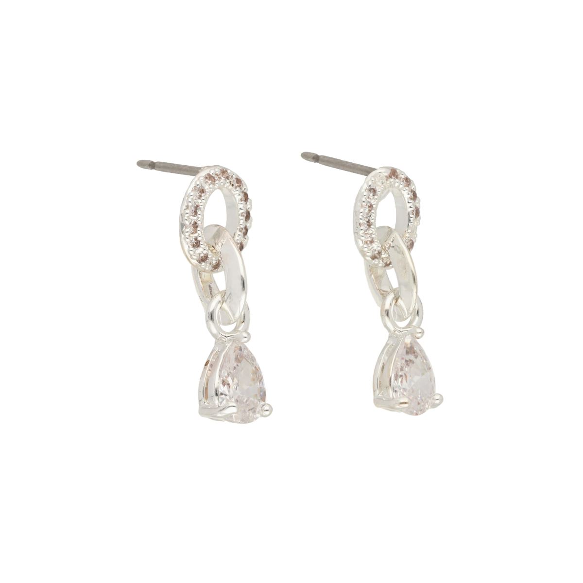 Aretes Tipo Botón con Incrustaciones de Zirconia Anne Klein