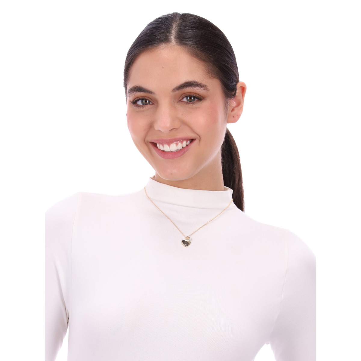 Collar Sencillo Detalles de Cristal Claro DKNY