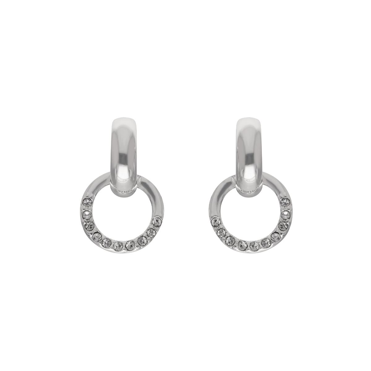 Aretes Tipo Botón con Incrustaciones de Cristal Nine West
