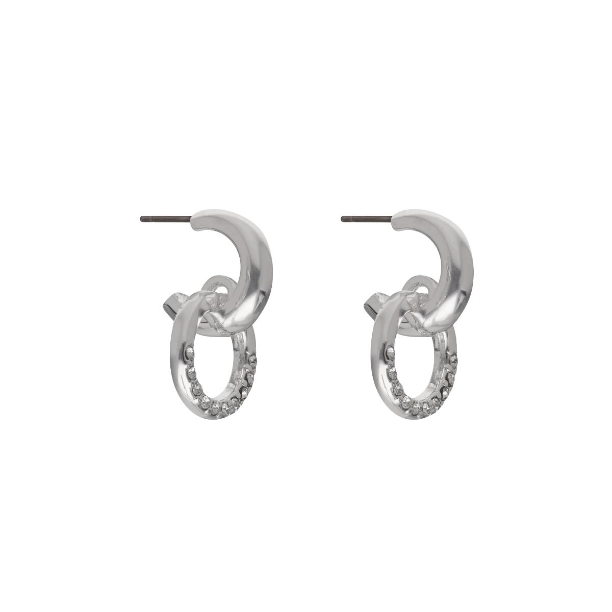 Aretes Tipo Botón con Incrustaciones de Cristal Nine West