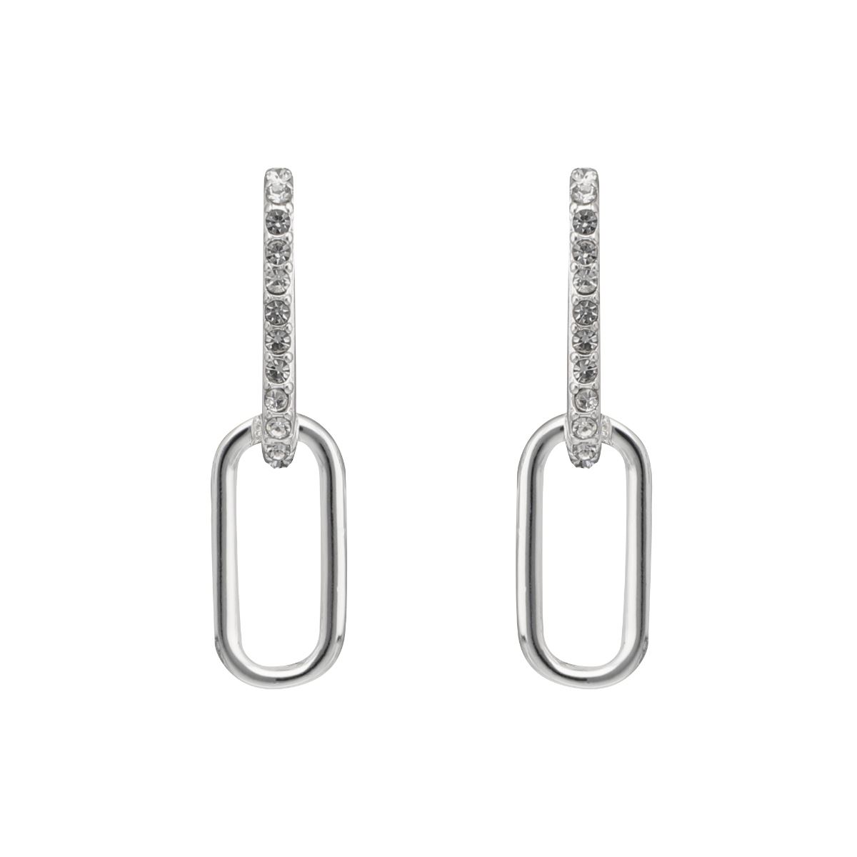 Aretes Largos con Incrustaciones de Cristal Nine West