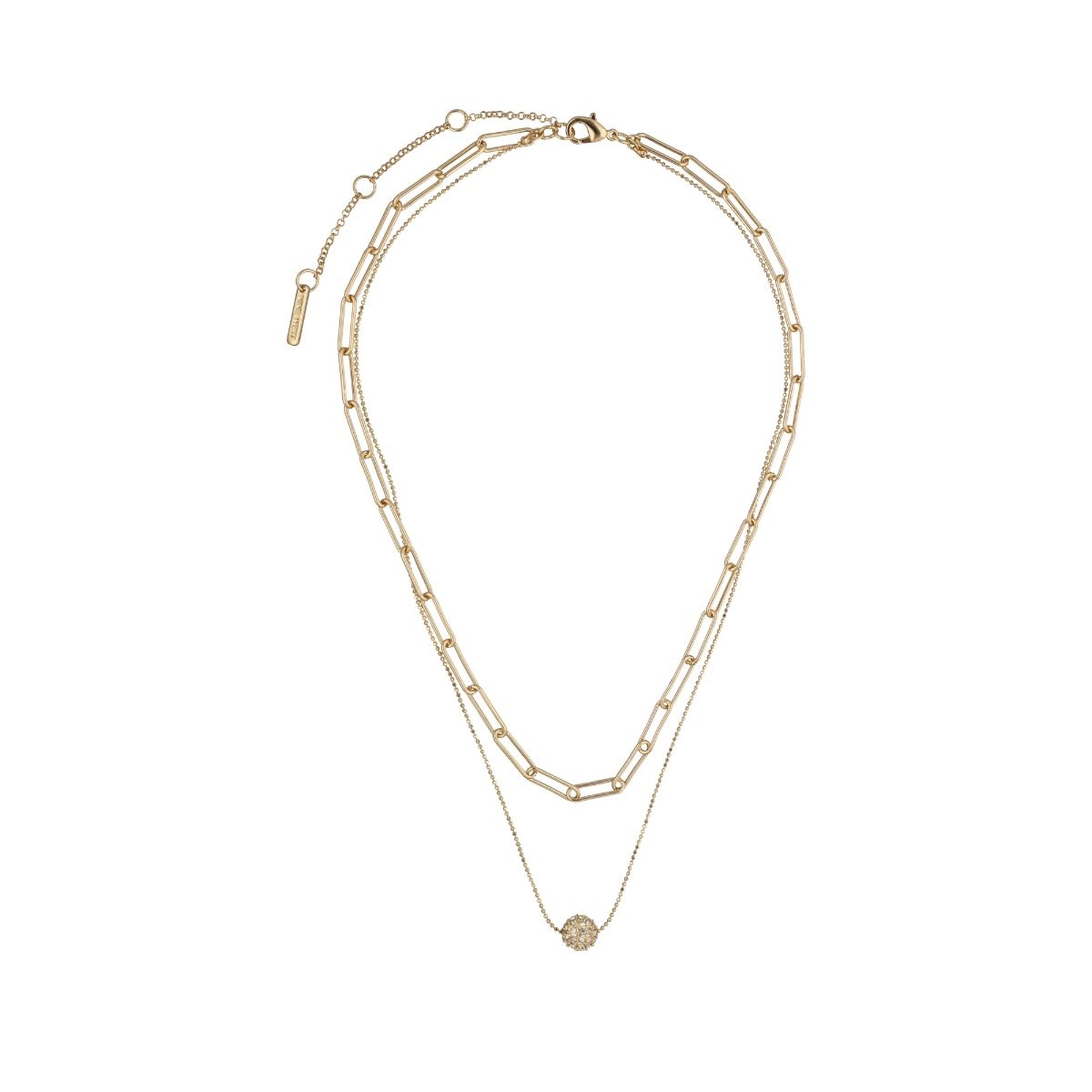 Collar Niveles Tipo Cadena con Incrustaciones de Cristal Nine West