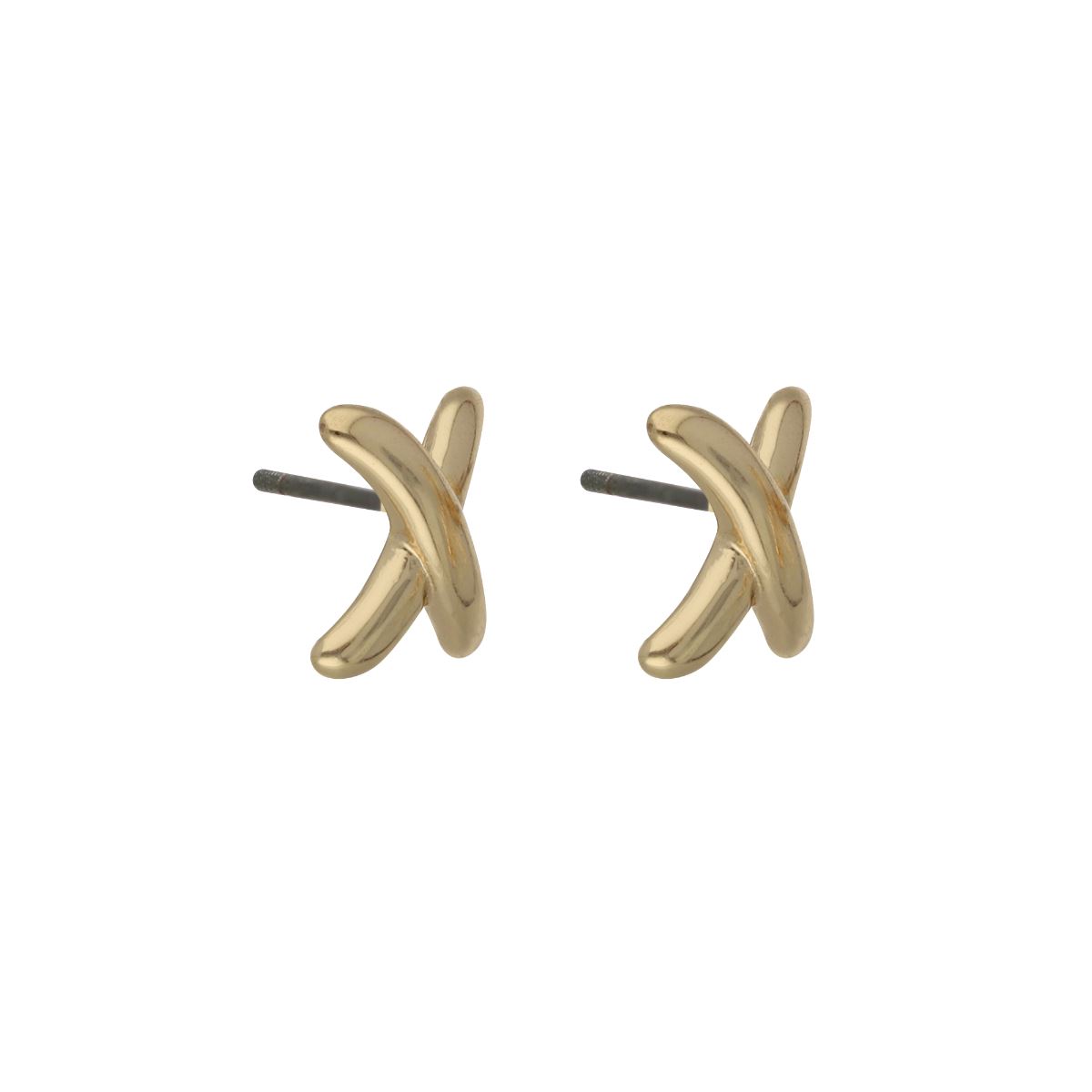 Aretes Tipo Botón Forma de X Napier