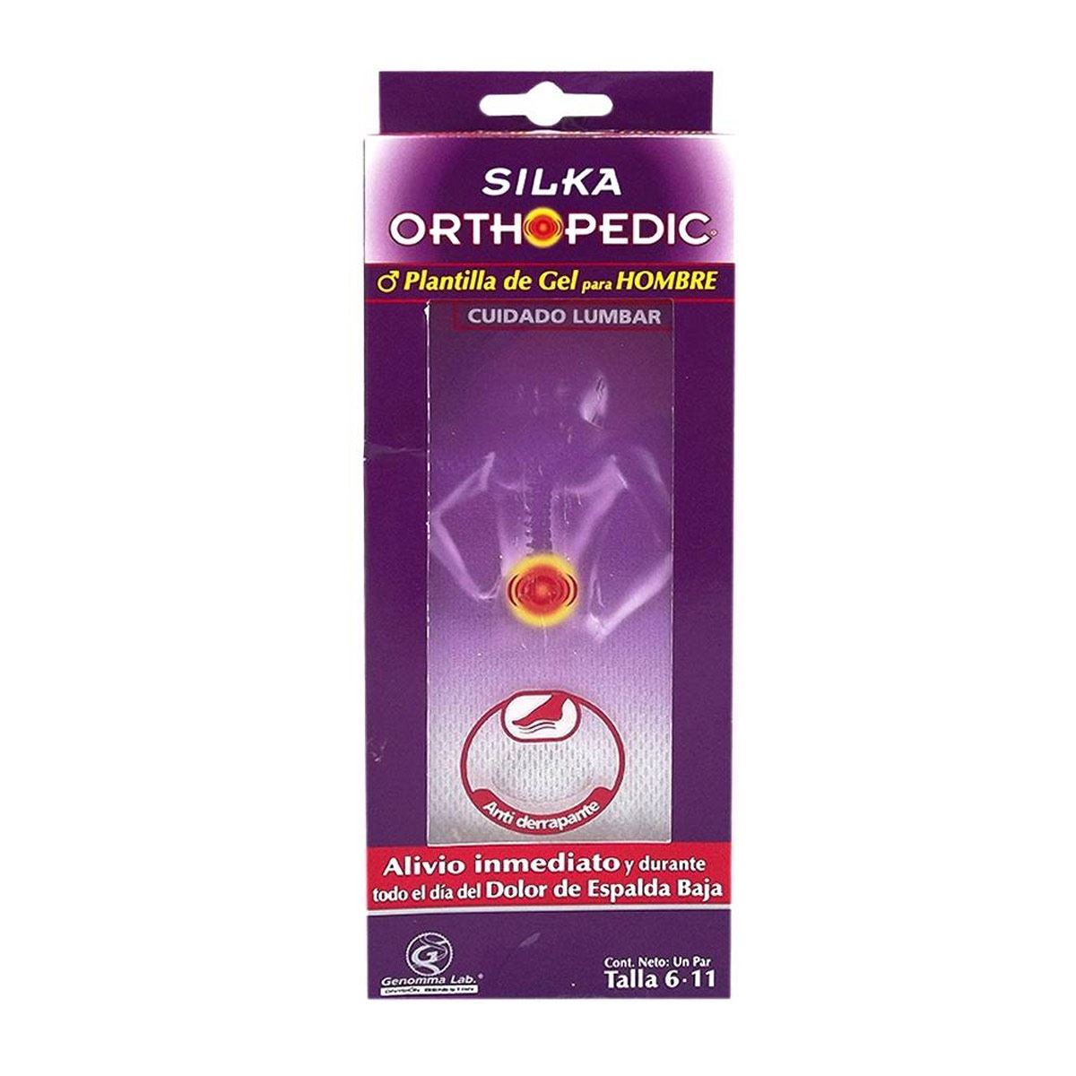 Plantilla de Gel p/hombre Silka