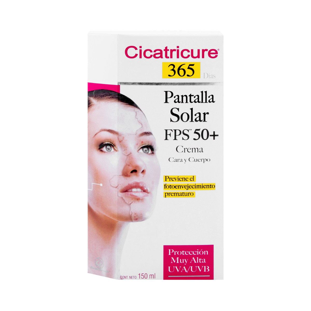Cicatricure 365 Fps 50 + Pantalla Solar Crema Para Cara y Cuerpo 150 ml