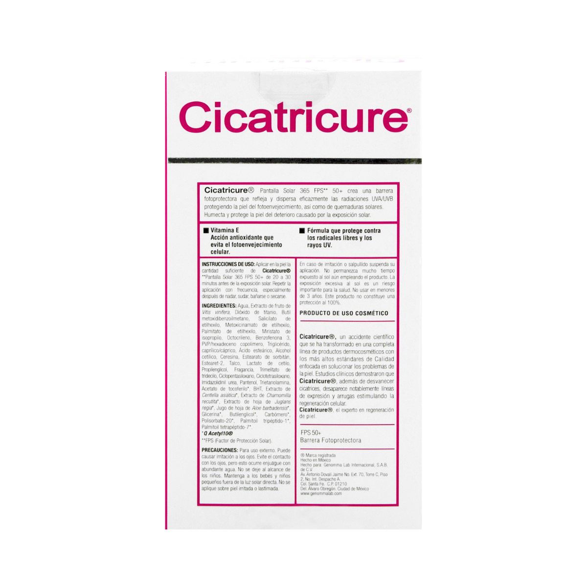 Cicatricure 365 Fps 50 + Pantalla Solar Crema Para Cara y Cuerpo 150 ml