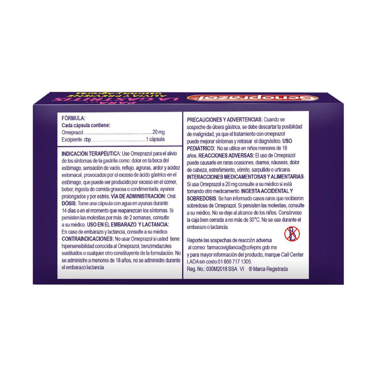 Genoprazol 20mg 14 caps Glm