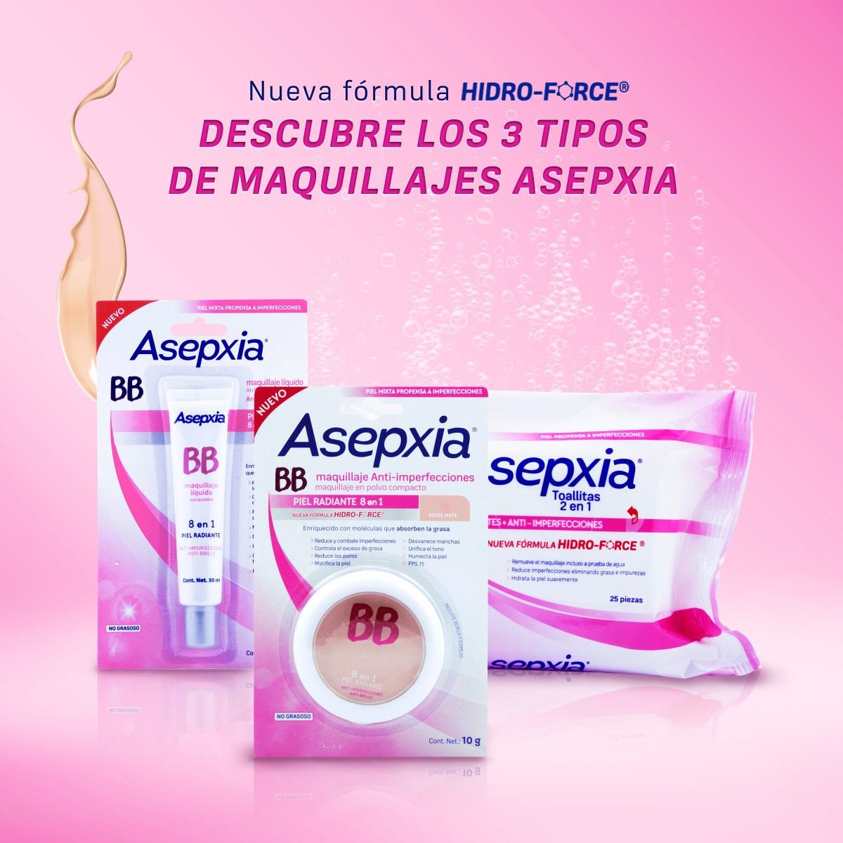 Maquillaje BB Polvo E/6 FPS 15 Natural Mate 10 G Asepxia