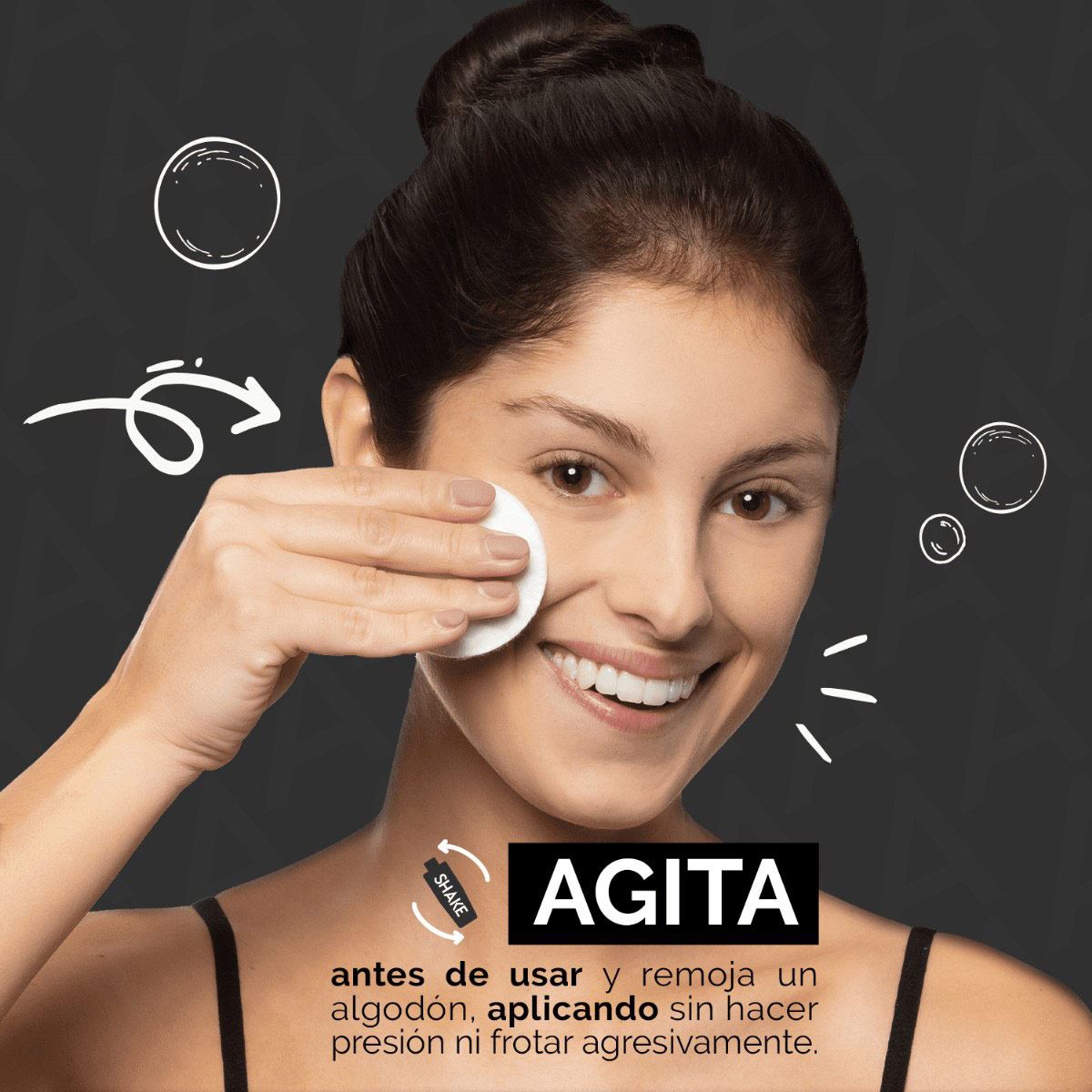 Agua micelar carbón asepxia  200 ml e12