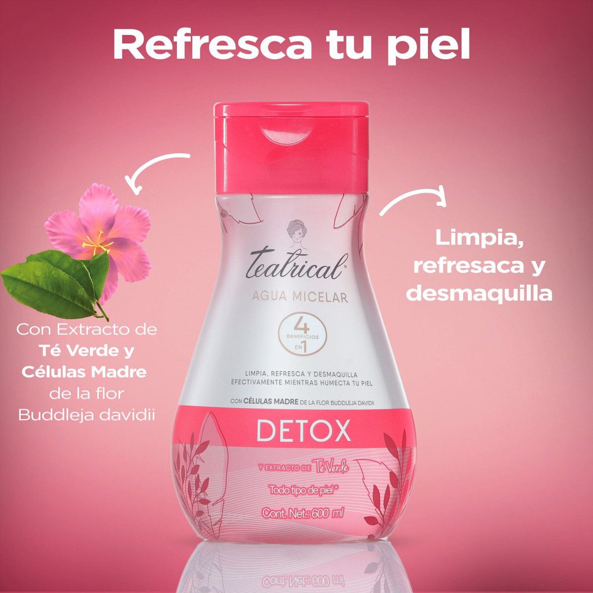 Agua micelar detox teatrical 600 ml e12