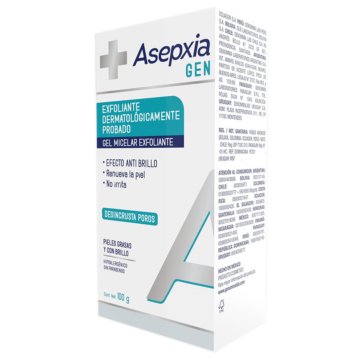 Aspx genética exfoliante mclr100g/12