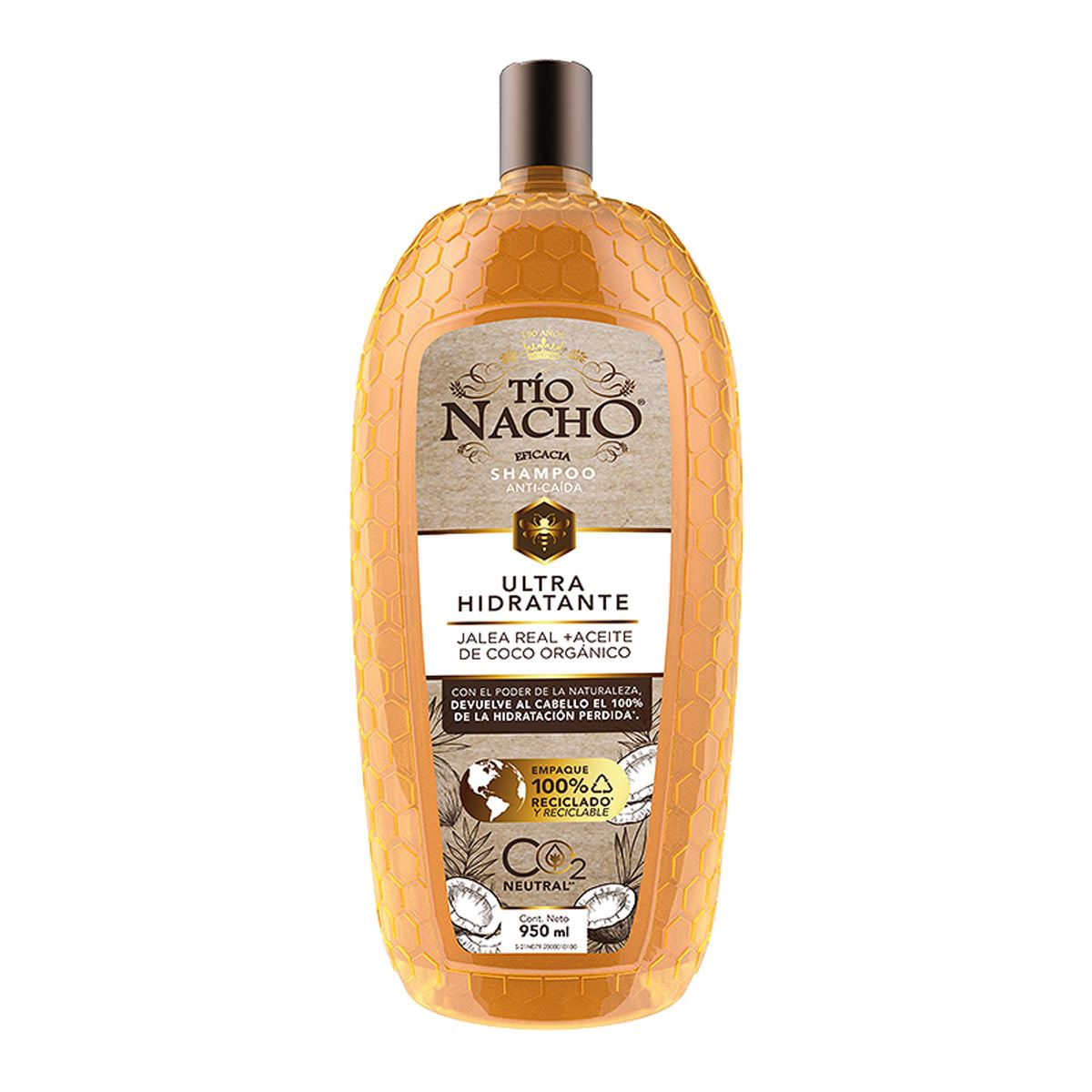 Shampoo ultra hidratante jalea real y coco 950ml E6 Tío Nacho
