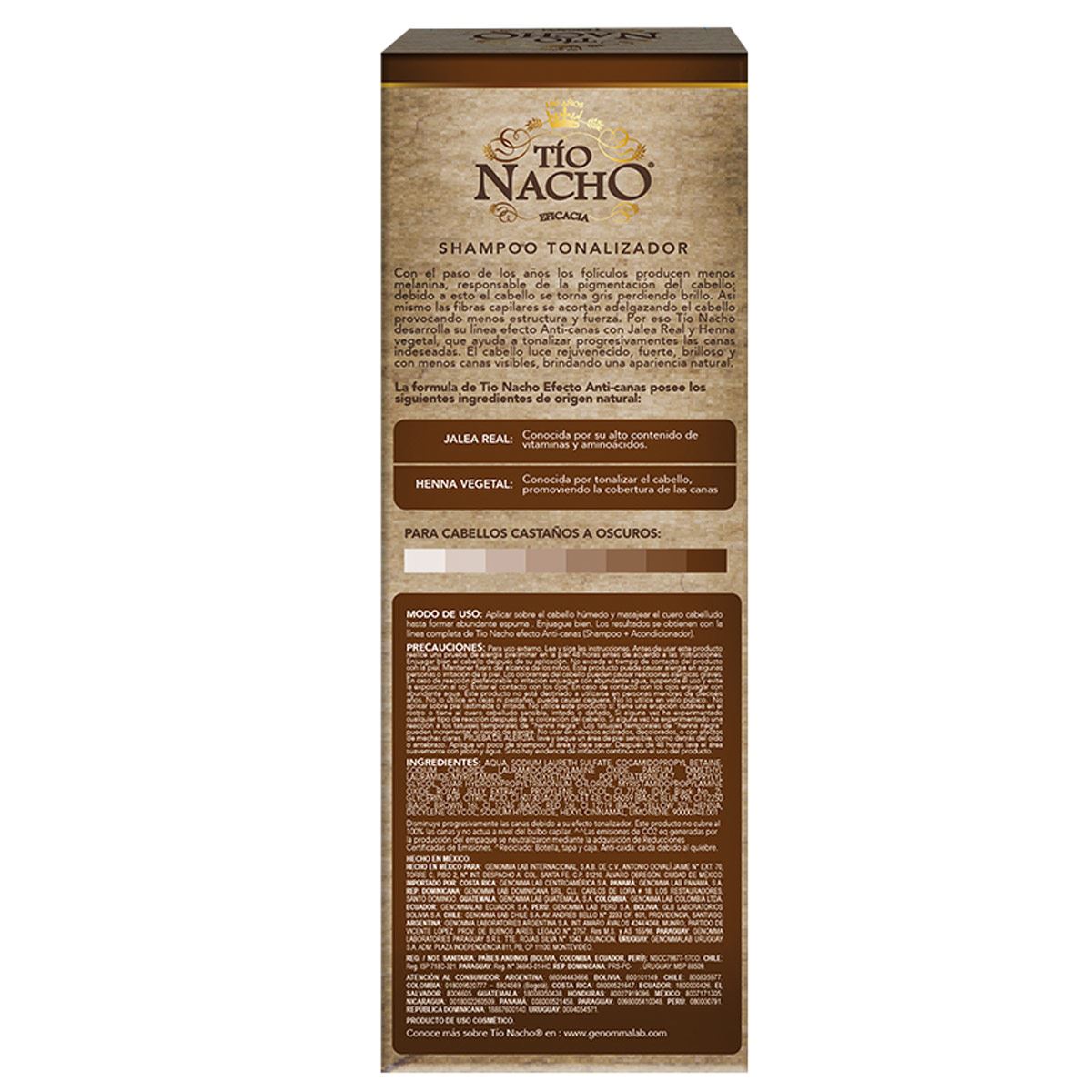 Shampoo anti canas c/henna egipcia 415ml Tío nacho