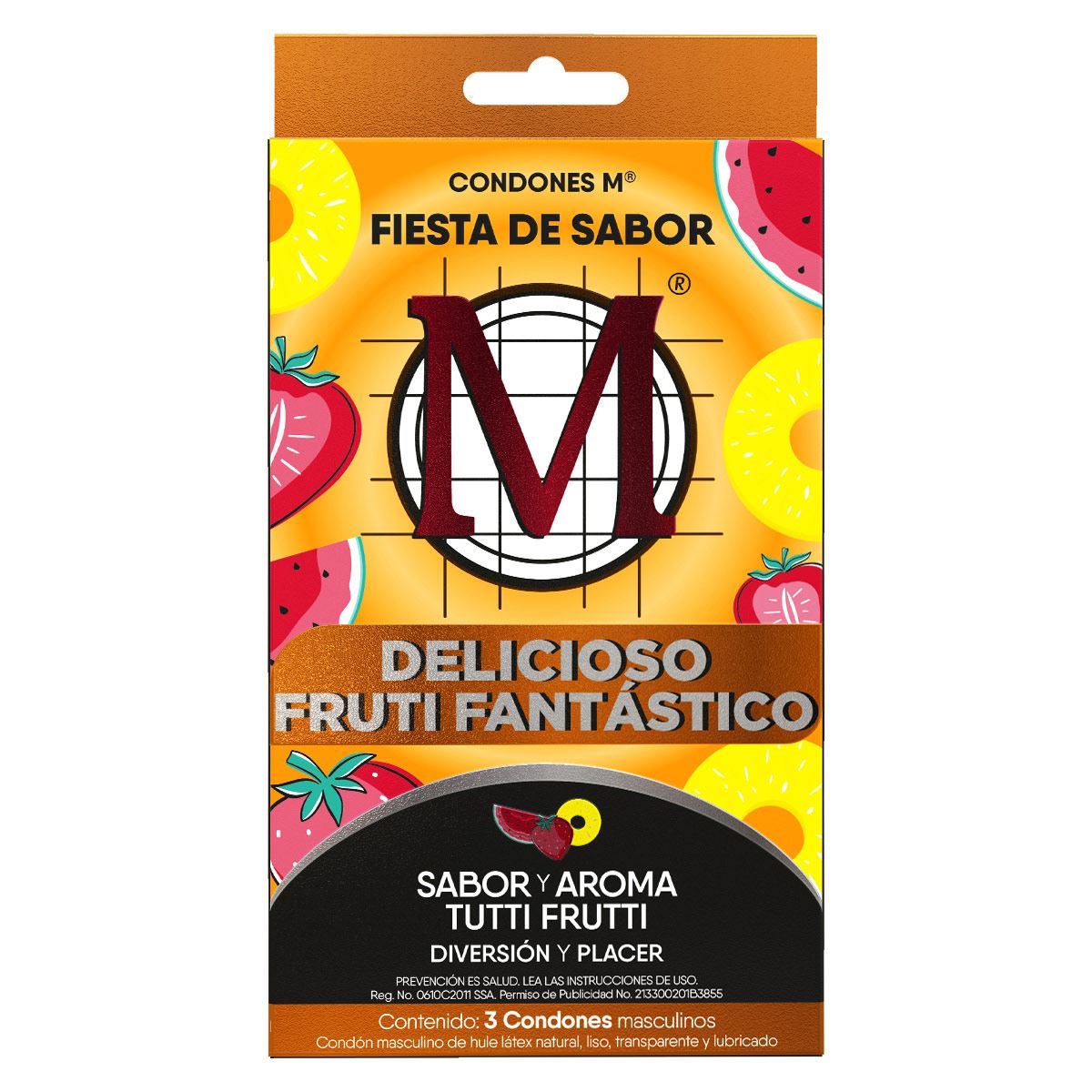 Condones M Fruti Fantástico 3pzas